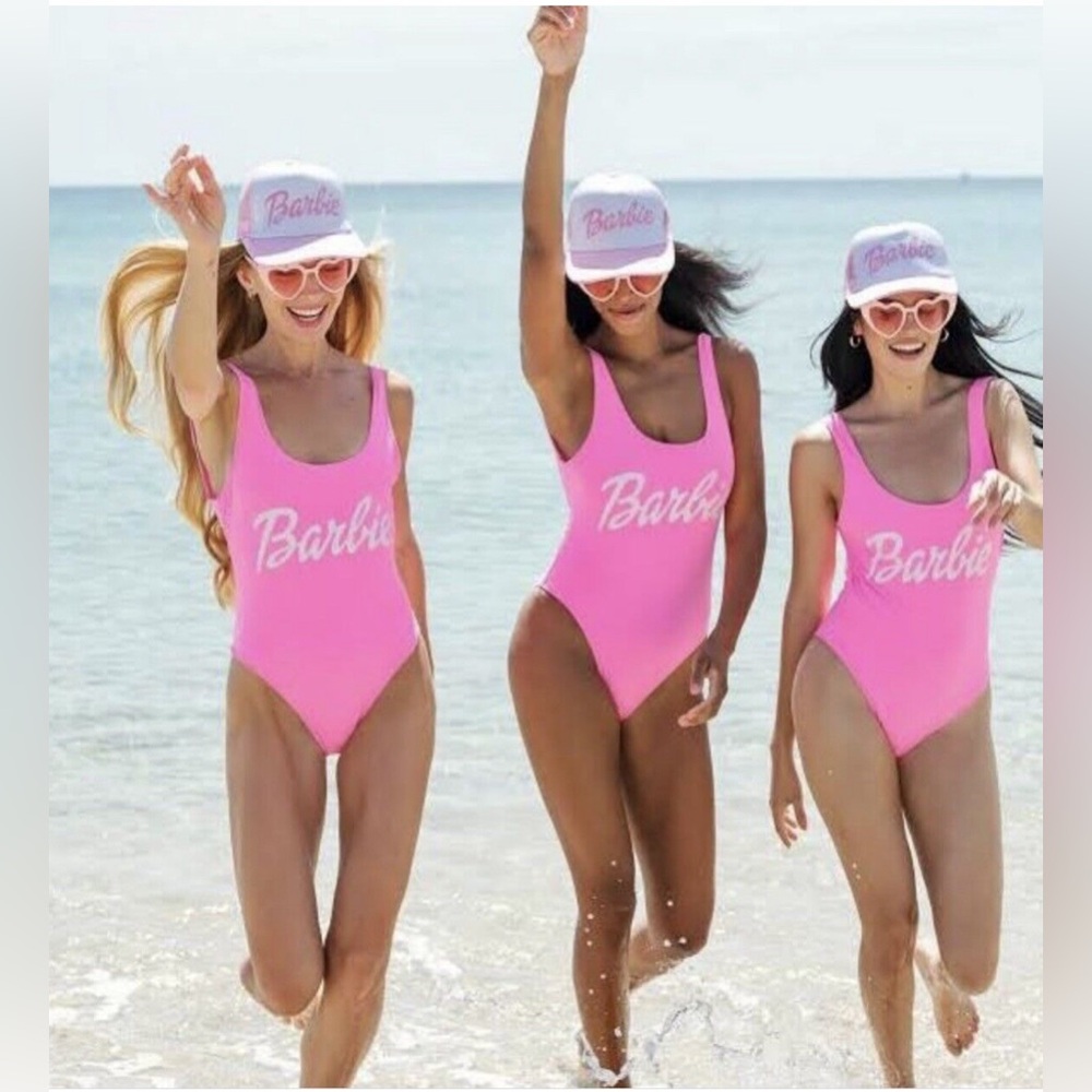 Women's Barbie Pink Swimsuit Bodysuit